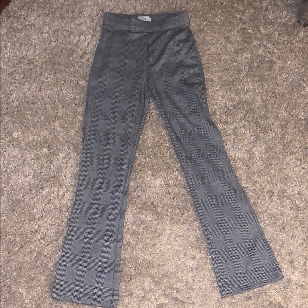 Stretch plaid pants